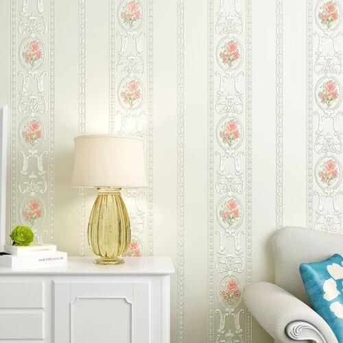 Beibehang papel de parede Warm romantic bedroom wallpaper idyllic TV background living room non-woven wall paper wedding room