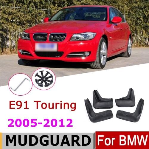 Front Rear Mud Flaps For BMW E91 Touring BMW 3 Series E90 Sedan Saloon 2012-2008 Mudguards Mud Flap Splash Guards 2009 2010