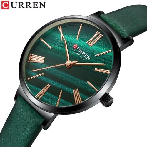 2020 New CURREN Women Watches Top Luxury Brand Ultra-thin Quartz Watch Ladies Leather Waterproof Wrist watch Feminino Clock
