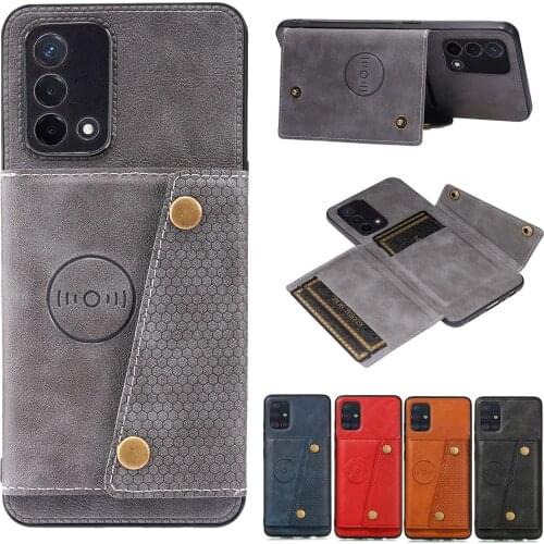 Flip Leather Card Pocket Holders Case For OPPO Realme 3 3i 5 6 7 Pro 7i C17 V11 X50 X7 XT K5 X2 X K3 X7 Pro Ultra Back Cover