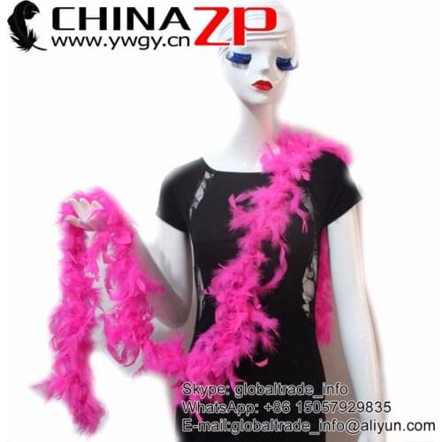 CHINAZP Factory Wholesale Price 10yards/lot New Arrival 40G Hot Pink Party Costume Turkey Feather Boas