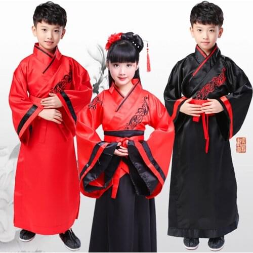 Children costume Han costumes for girls and boys Guzheng performance recitation costumes