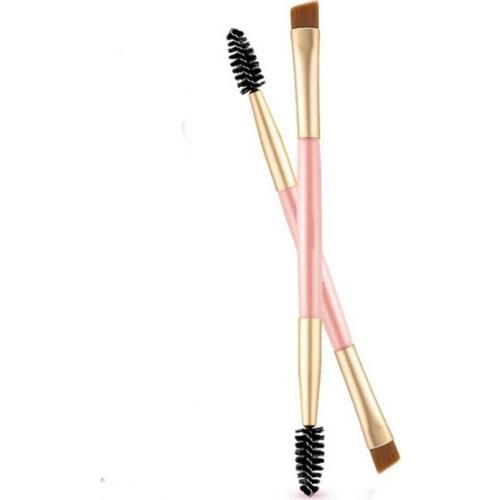 Eyeliner Eyebrow Brush Angled Eye Liner Double Head Makeup Brush Tool Tattoo Brow Tool 500pcs