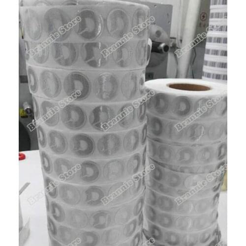 40000pcs/lot R33MM Round clear transparent EAS soft label paper label for anti-theft loss prevention free shipping