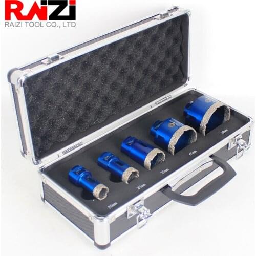 Raizi Diamond Drill Bits Porcelain Ceramic Tile Hole Saw Cutter Set For Marble Granite M14 Vacuum Brazed Tile Drilling Tools