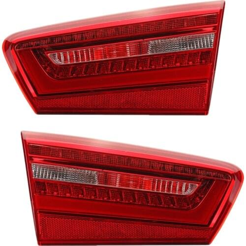 New 1 Pair Left & Right Rear Tail Inner Turn Signal Brake Light Lamp Car Fit For Audi A6 C7 2010 2011 2012 2013 2014 2015 2016