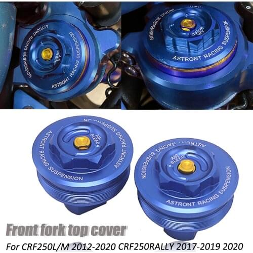 For Honda CRF250L CRF 250L CRF250 L Front Fork Top Cap Motorcycle CNC Aluminum with Logo Dirt Bike Parts Accessories CRF250RALLY