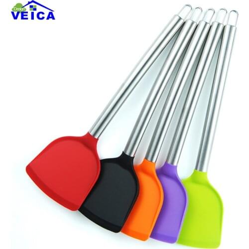 Multicolored Non Stick Silicone Non-stick Spatula Pancake Omelets Burgers Slice Turner Kitchen Tool Utensils