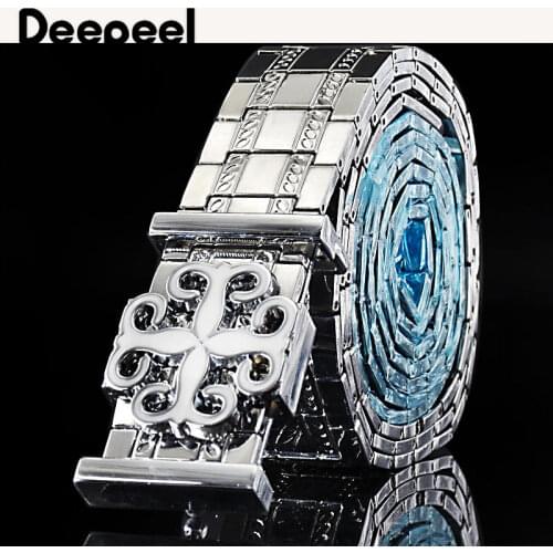Deepeel1pc 3.2*100-120cm Mens Metal Stainless Steel Belt High-quality Luxury Designer Belts for Men Youth Punk Jeans Decoration