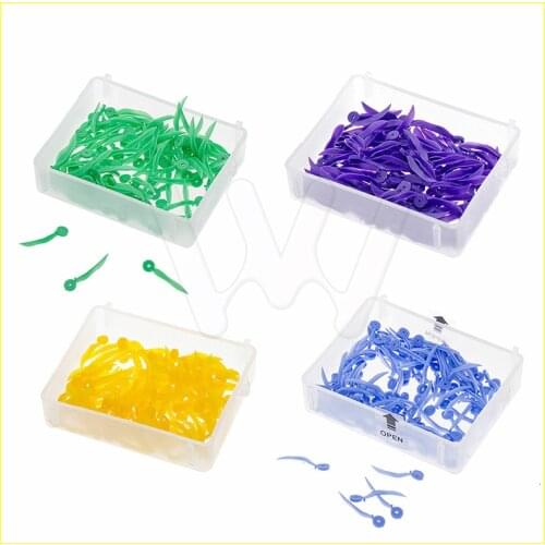 400pcs Dental disposable Plastic Wedge With Hole All 4 sizes wave shape Wedge