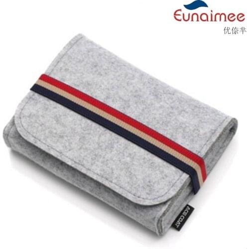 Electronic Gadgets Storage Bag HDD Mouse Adapter Digital Accessories Felt Pouch fashion portable HDD bag power bank case