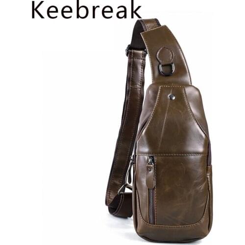 Genuine Leather Men Shoulder Bags Husband Crazy Horse Leather Small Messenger Bag Male Cross Body Business Men Sling Bags 2021