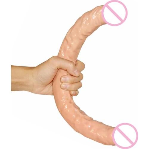 42CM Super Long Double Dildos Dual Head Penis Flexible Realistic Dildo Adult Sex Toy for Lesbian Masturbation Double Penetration