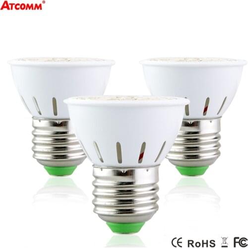 Full Spectrum E27 LED Grow Lights 220V 40 Red+20 Blue LEDs For Hydroponic Plant Flowers Succulent Plant Foliage Fruit Categories