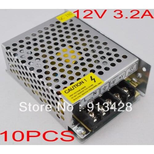 High Quality 10 pcs/lots DC 12V 3.2A Switch power supply LED power adapter Free shipping