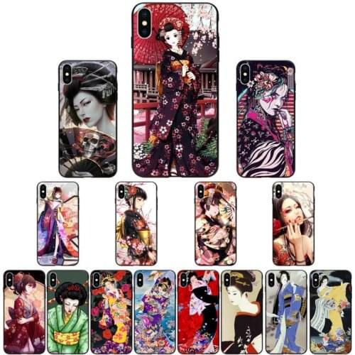 MaiYaCa Japanese Geisha Phone Case for iPhone 11 12 pro XS MAX 8 7 6 6S Plus X 5S SE 2020 XR cover