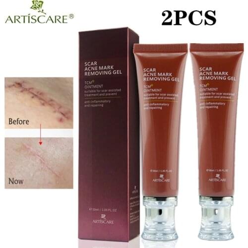 ARTISCARE Ginseng Against Scar Cream Acne Scar Removal Gel Repairing Smoothing Surgical Scar Spots Repair Bleaching Skin Care 2P