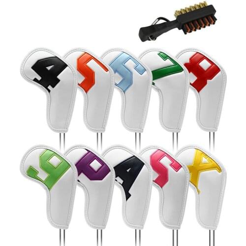 10Pcs/Set Golf Club Cover Gradients Number Iron Head Covers Putter Protector Outdoor Sports Waterproof Universal Protection