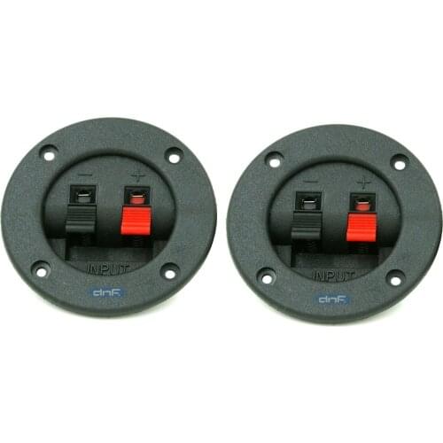 2 PACK SPEAKER BOX ROUND PUSH SPRING POST TERMINAL CUP CONNECTOR SUBWOOFER