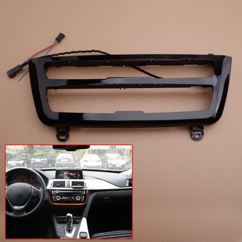 3 Pin Car Center Console Dashboard AC Panel LED Luminescent Bezel Light Radio Trim fit for BMW 3 4 Series F30 LCI 2015 2016 2017