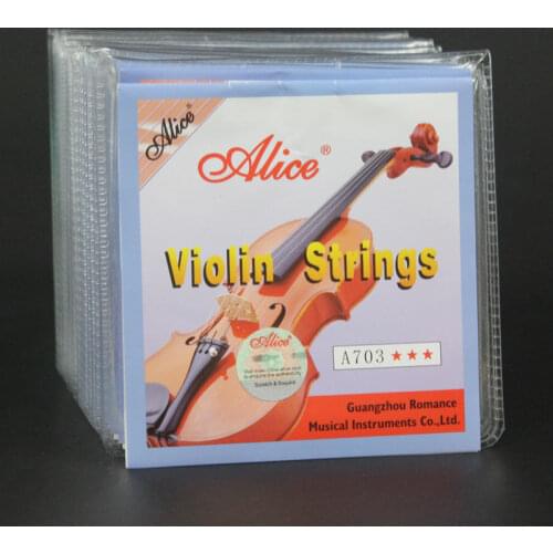 5 Sets Lot Alice Stainless Steel Core Nickel Silver Violin Strings A703