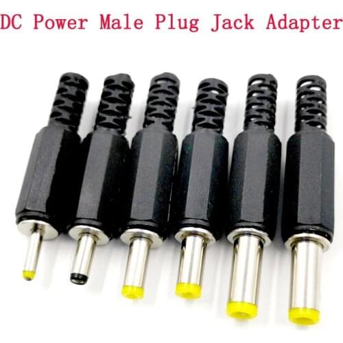 5PCS DC Power Male Plug Jack Adapter Male 5.5x2.1mm 5.5x2.5mm 4.8x1.7mm 4.0x1.7mm 3.5x1.3mm 2.5x0.7mm 2.0x0.6mm