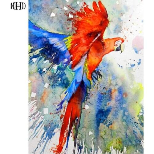 MHD 5D Diamond painting Painted Parrot cross stitch crystal square/round mosaic unfinish decorative full diamond embroidery