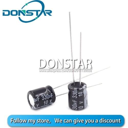20PCS 10V 330UF Electrolytic Capacitor 330UF 10V 6*7mm Aluminium Electrolytic Capacitor