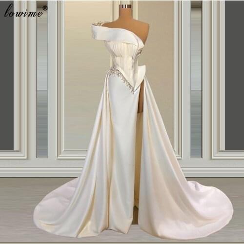 Arabic White Evening Dresses 2020 Middle East Elegant Prom Dresses For Women Film Opening Ceremony Pageant Dresses Vestidos
