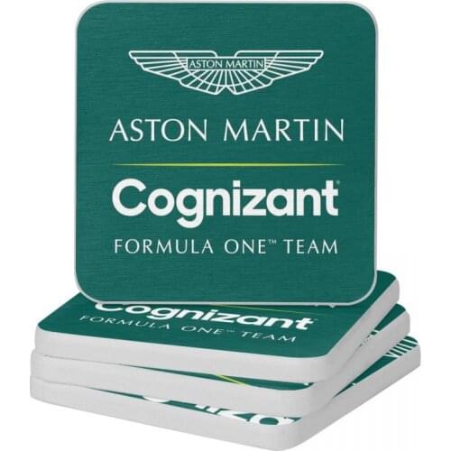 Aston Martin Cognizant F1 Team Natural Diatomite Square Round Coaster Quick-drying Cup Bonsai Mat Soap Toothbrush Pad 10x10cm
