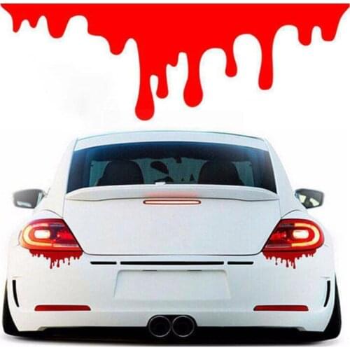 Auto Halloween Blood Bleeding Car Sticker Reflective Front Decoration Sticker Design Decals Headlight Halloween Cool Rear C J5D8