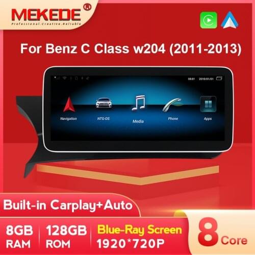 MEKEDE 8Core 8GB+128GB Android Auto car radio For Benz C-Class C Class S204 W204 2011 2012 2013 2014 GPS Navigation BT 1920*720