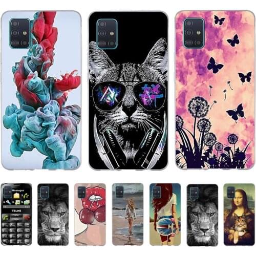 For Samsung Galaxy A51 Case Soft Silicone Back Cover Phone Case on For Samsung A71 A 71 A41 A 41 A31 TPU Bumper Case Cover Coque