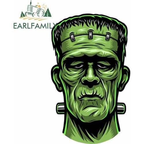 EARLFAMILY 13cm x 8cm for Color of frankenstein head Car Truck Decal DIY Occlusion scratch Car Styling waterproof Stickers decor