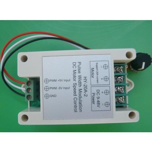 HY-20A-2 PWM DC Motor Speed Controller Supports Variable Frequency Input Control 0-5v Control 9V-48V