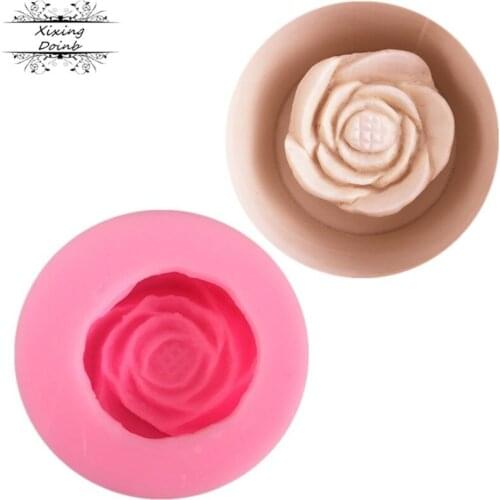 3D flower shape silica gel mold cake decoration mold soft candy candle tool Chocolate Mold