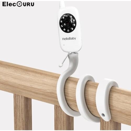 Flexible Twist Mount Bracket for HelloBaby HB24 HB32 Video Baby Monitor Camera,Attaches to Crib Cot Shelves or Furniture