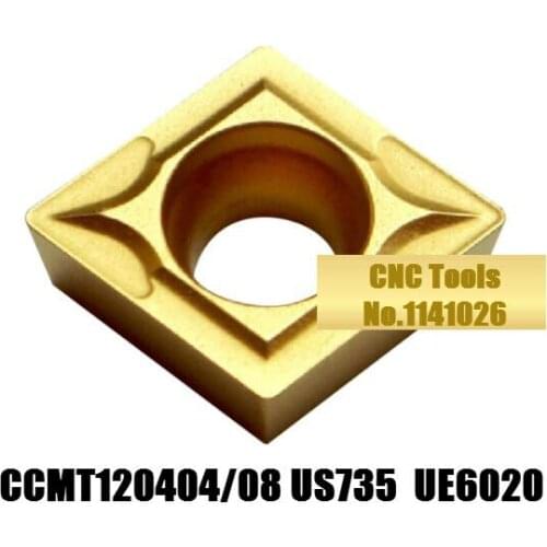 10PCS CCMT120404 US735 UE6020/CCMT120408 US735 UE6020,original CCMT 120404/120408 insert carbide for turning tool holder