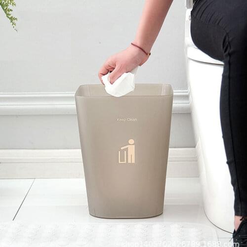 Home Kitchen Trash Can Bathroom Bedroom Plastic Trash Waste Paper Basket Bin Box Wastebasket