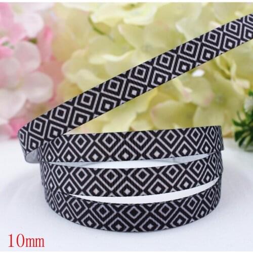 16607-14,(3/8")10mm 10yard/lot diamond Ribbons Thermal transfer Printed grosgrain Wedding Accessories DIY handmade material
