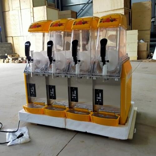 Snow Melting Machine 220V Electric Four Cylind Slush Machine Cold Drink Maker Smoothies Making Sand Ice Machine 1500W
