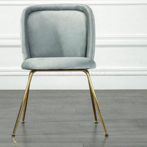 Nordic Simple Metal Dining Chair Family Post Modern Back Single Chair Restaurant Hotel Meeting And Discussion Chair Light