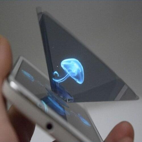2021New 3D Hologram Pyramid Box Display Video Stand Universal Holographic Projector Mini Mobile Phone Showcase Phone Accessories