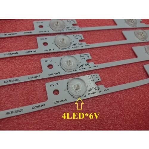 New 50 PCS/lot 4LED*6V 327mm LED backlight strip working for KDL39SS662U 35018339 KDL40SS662U 35019864
