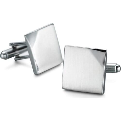DY new sales of French fashion business men Silvery Cufflinks quality square Cufflinks wholesale and retail