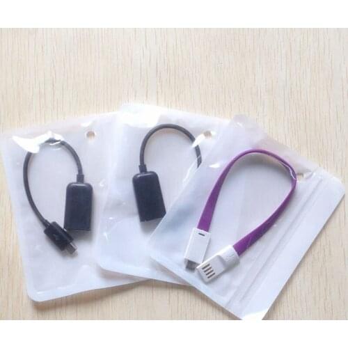 Wholesale 5000pcs/lot 9.3*11.5CM white clear Plastic zipper opp bag retail package for cable charger mobile phone accessories