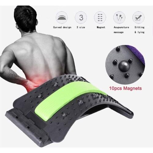 Back Stretcher with Magnetic Acupressure Points Back Massager Lumbar Pain Relief Chronic Herniated Disc Spinal Back Stretcher