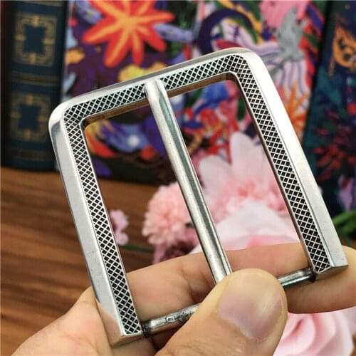 Silver Metal Belt Buckles For Men Pin Belt Buckle Leathercraft Diy Accessories Men Buckle For Belt Clip AK0042S