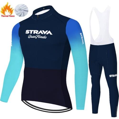 Strava Winter Thermal Fleece Completo Cycling Equipment Maillot Bike Masculina Ropa Hombre Roupa Ciclismo Masculino Ciclismo
