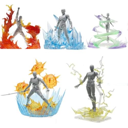 Whirlwind Lightning Aeration Cracking Explosion Scene Model Special Effects Decoration with Bracket for Model Action Toy Figure
